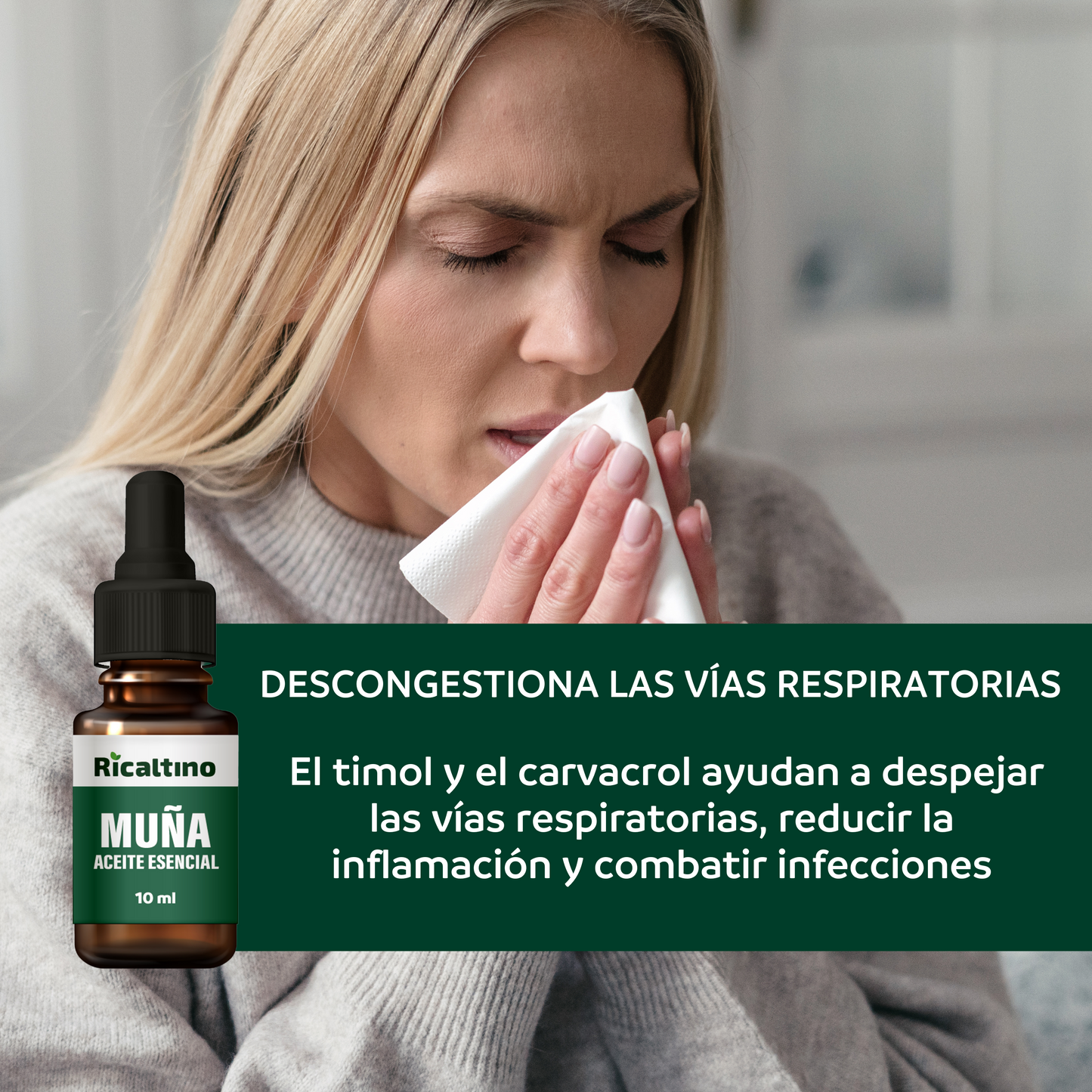 Aceite Esencial de Muña 100% puro Ricaltino 10ml