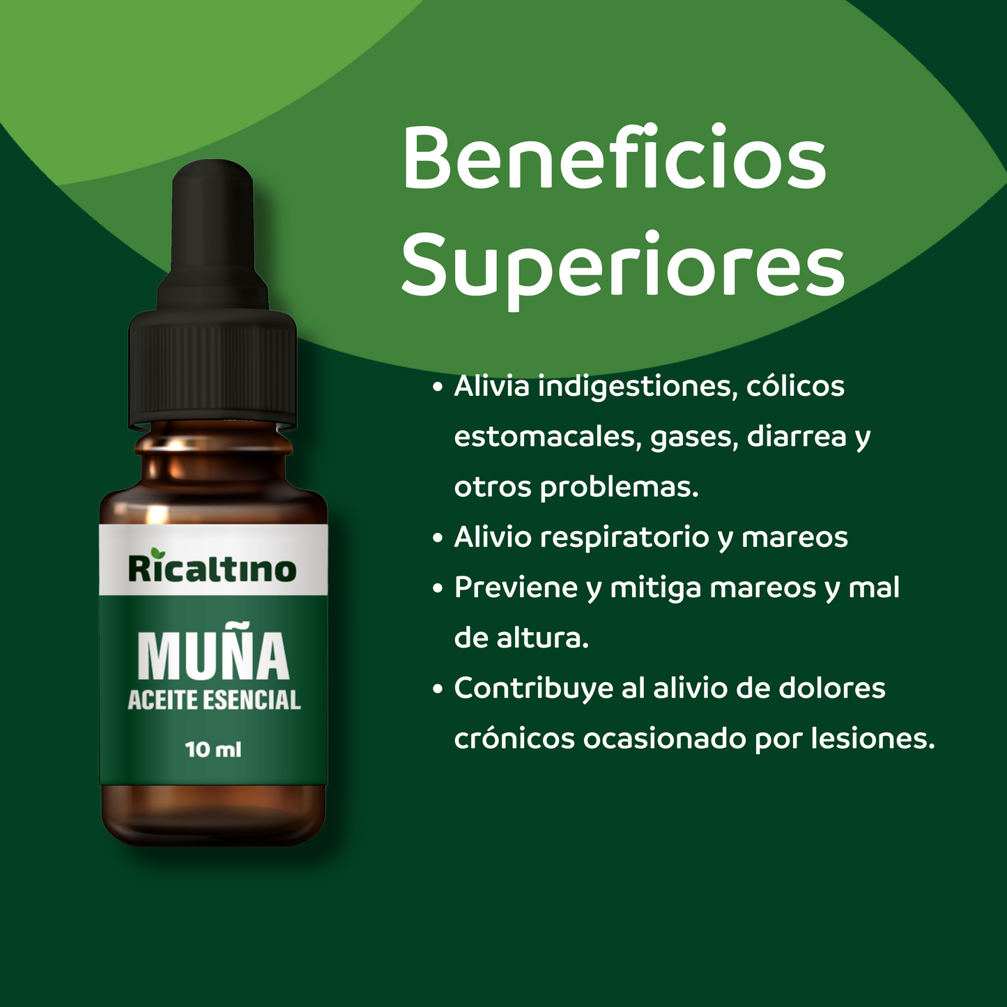 Aceite Esencial de Muña 100% puro Ricaltino 10ml