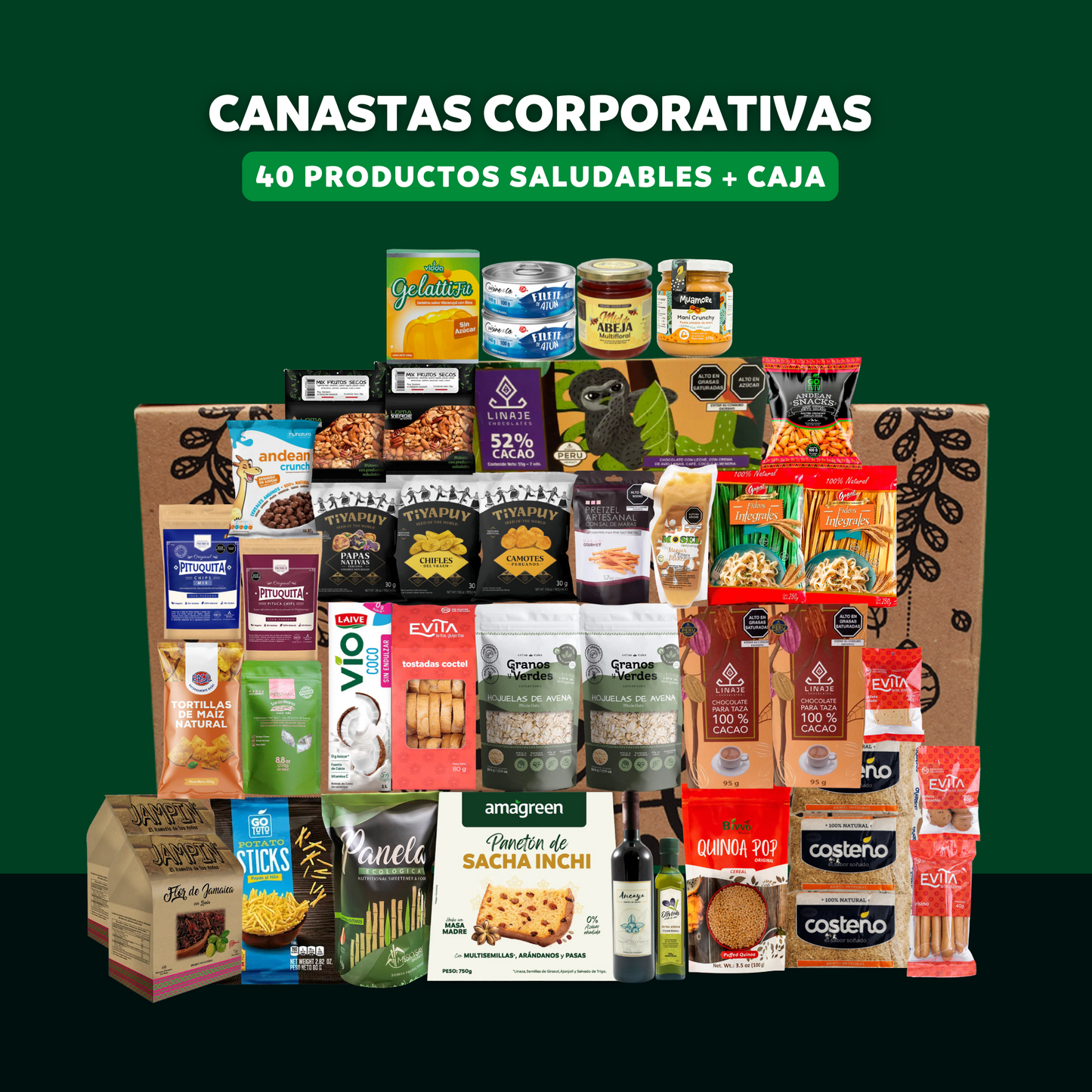 Canasta Corporativa Navidad Saludable 40 productos