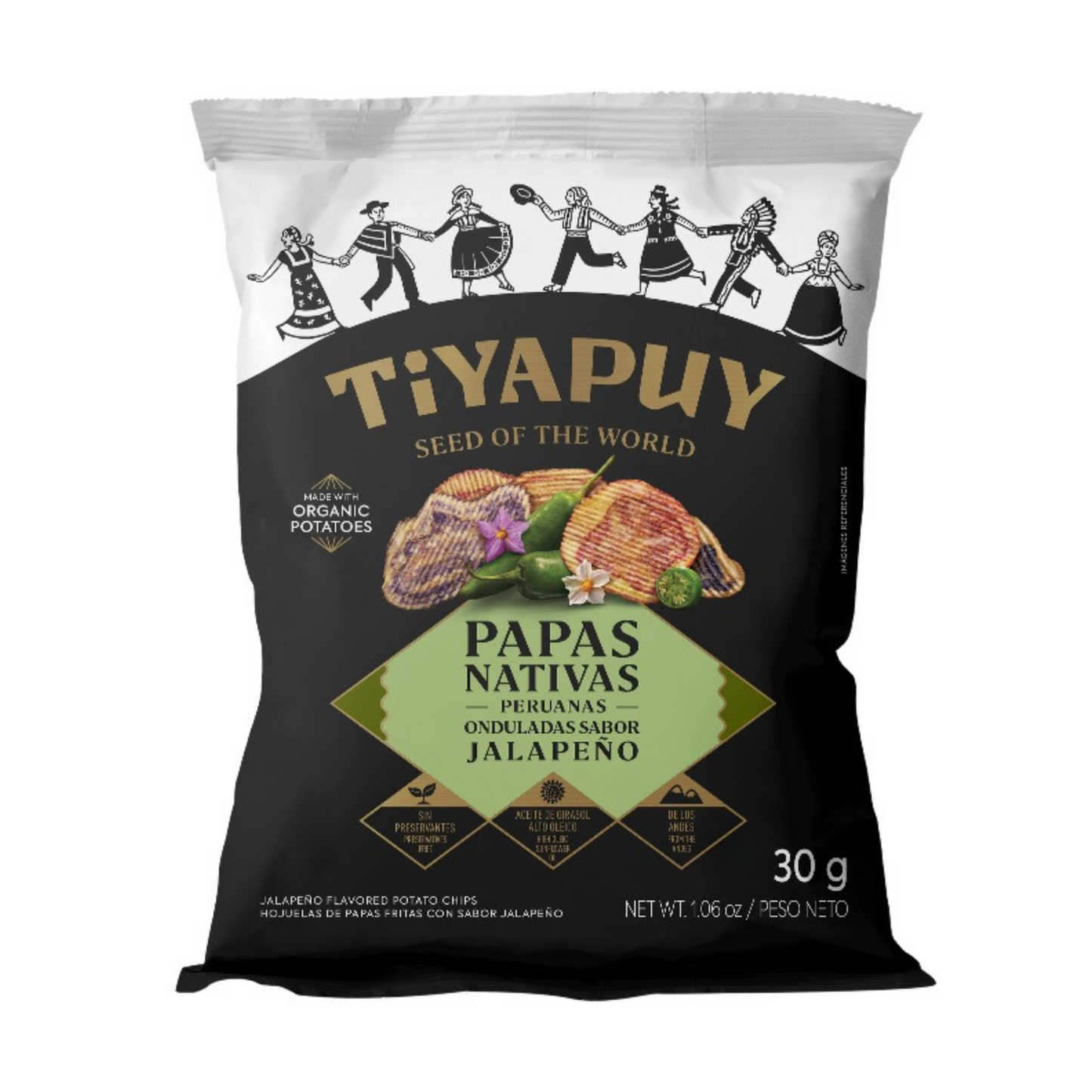 Papas Nativas Amarillas Jalapeño TIYAPUY x 142g