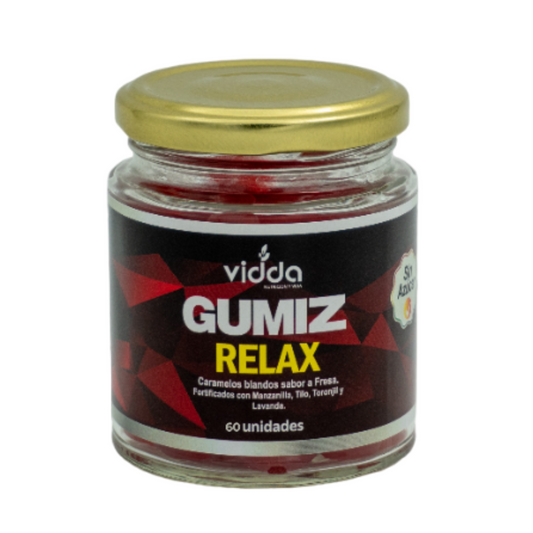 Gomas Gumiz relax sabor fresa  60 unidades