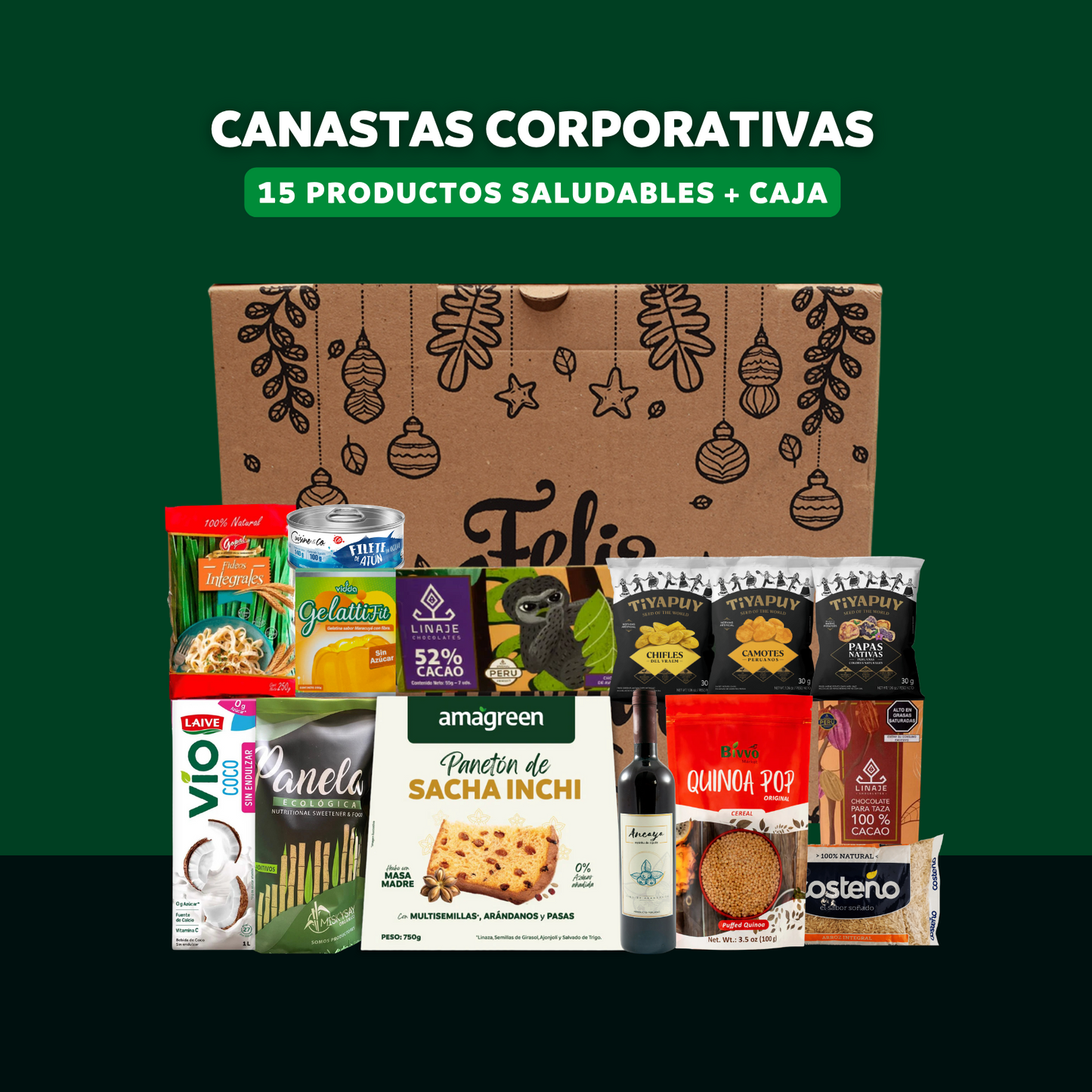 Canasta Corporativa Navidad Saludable 15 productos