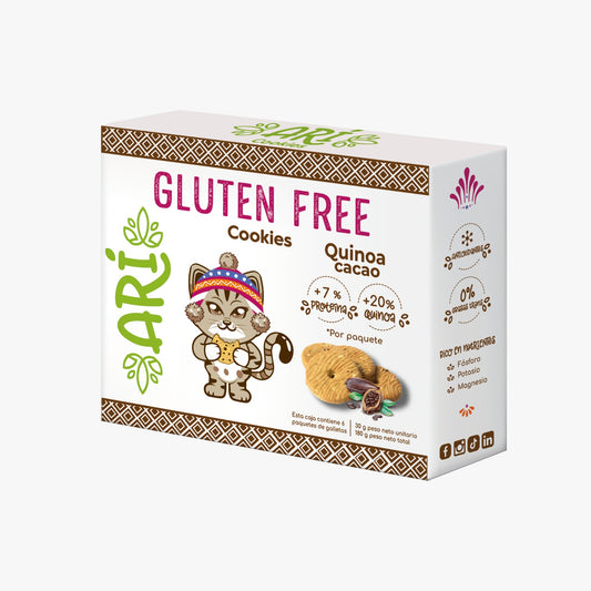 Galleta Gluten Free sabor Quinua Cacao ARI 6 pack X 180gr