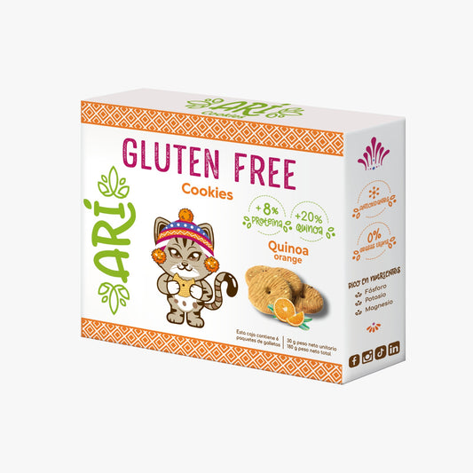 Galleta Gluten Free sabor Quinua Naranja ARI 6 pack X 180gr