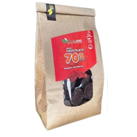 Monedas de Chocolate San Martin Bitter 70% Cacao Ecolamd bolsa 200g