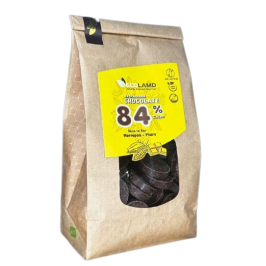 Monedas de Chocolate Piura Extra Dark 84% Cacao Ecolamd bolsa 500g