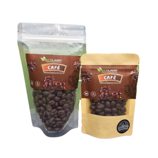 Nibs de Café bañado en Chocolate Bitter 70% Ecolamd bolsa 50g
