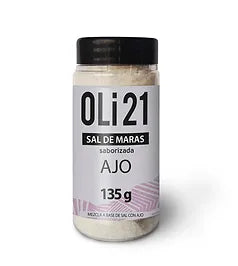 Sal de Maras Saborizadas con Ajo OLI21 50 g Frasco