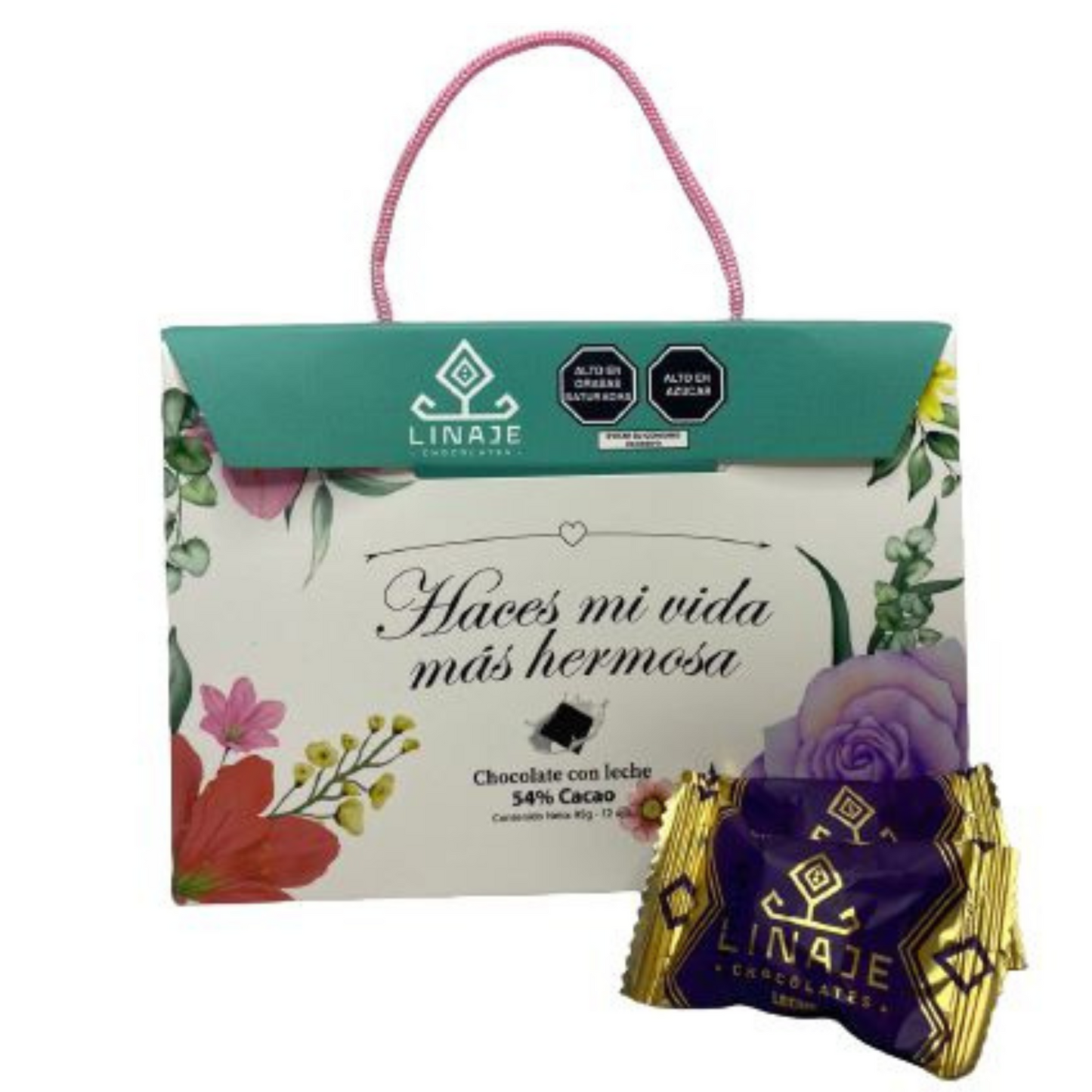 Bombones Chocolate Linaje Estuche Cartera 95g - 12 x 8g