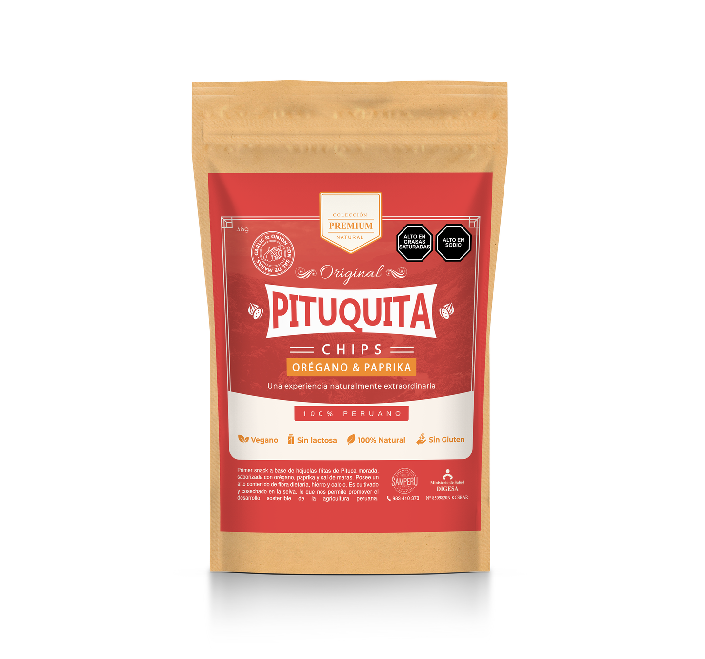 Pituca Chips Orégano y paprika 36 gr