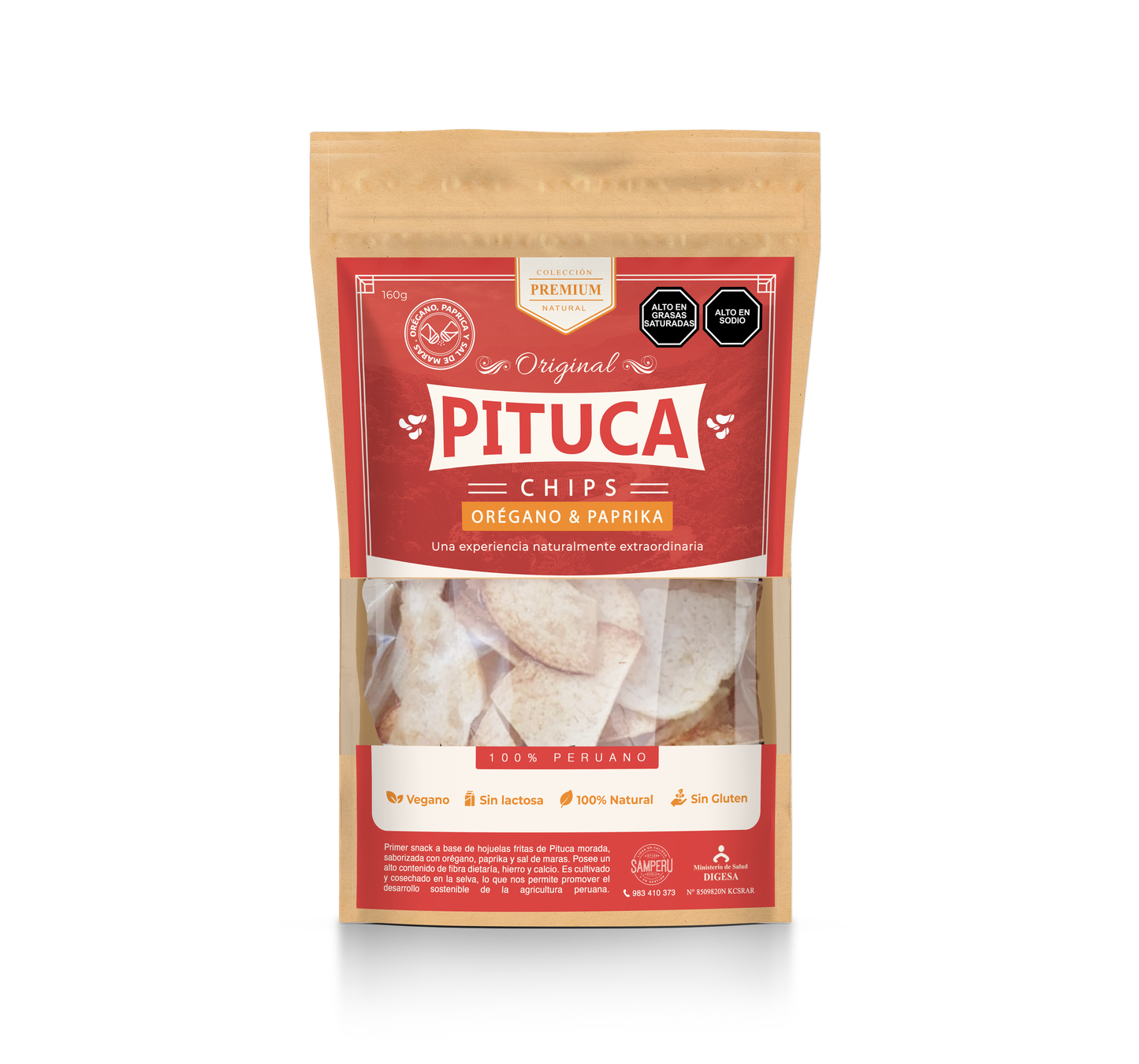 Pituca Chips Orégano y paprika 160gr