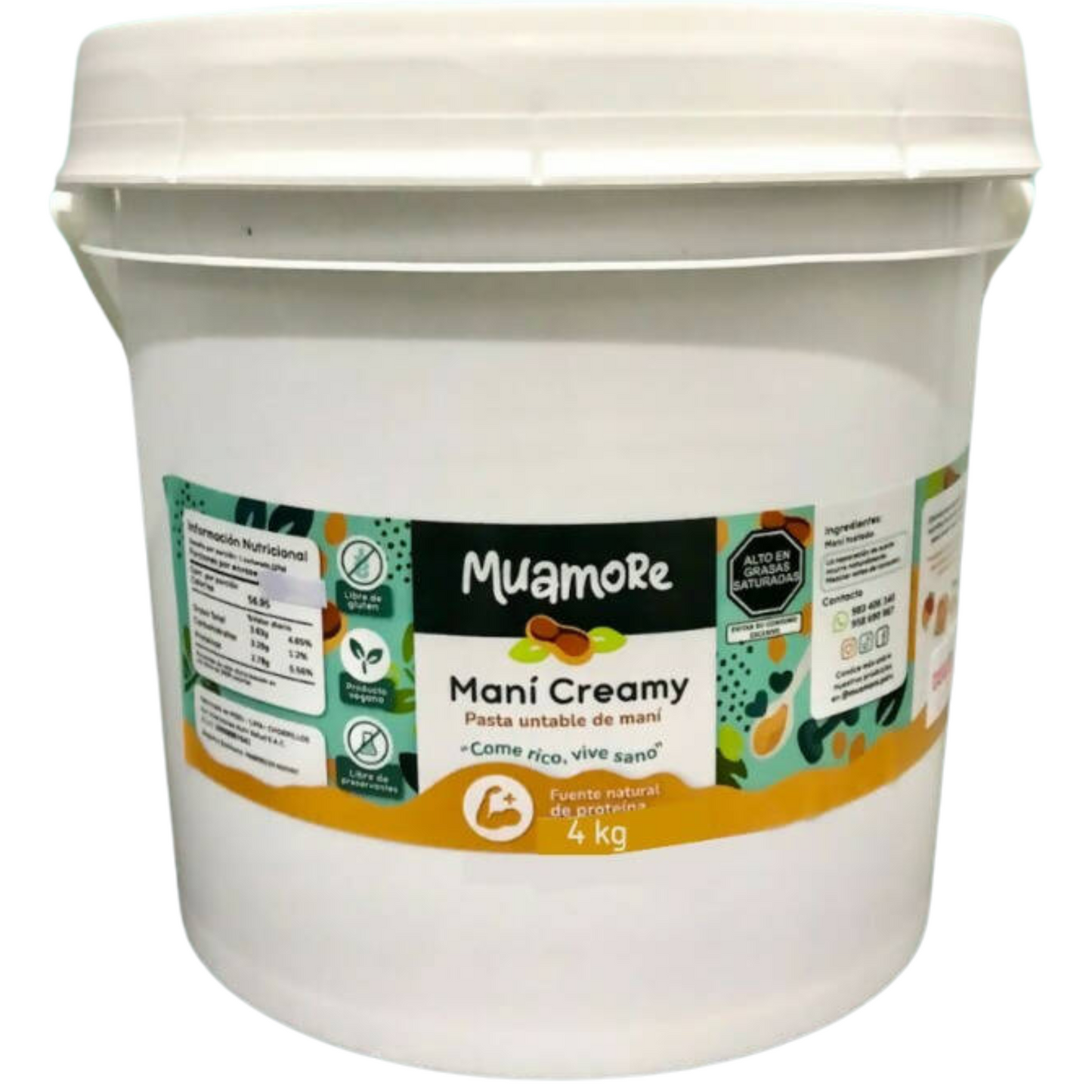 Mantequilla de Mani Creamy  Muamore balde 4kg
