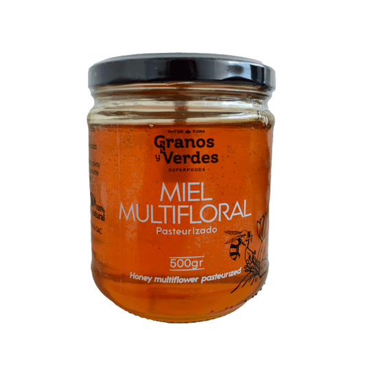 Miel Multifloral Pasteurizado Granos y Verdes 500g