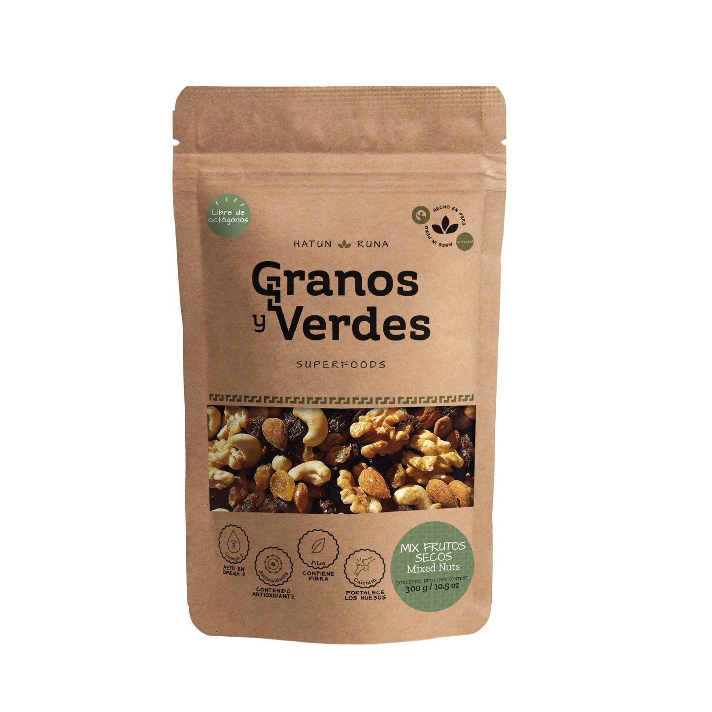 Mix de Frutos Secos clasico Granos y Verdes 300g